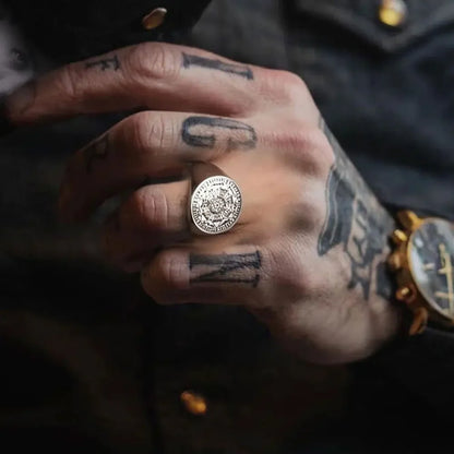 Key of Solomon Seal Signet Ring – 18K Gold Plated