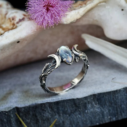 Moonstone Triple Goddess Ring