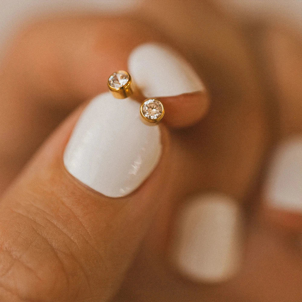 Birthstone Push-Back Earrings