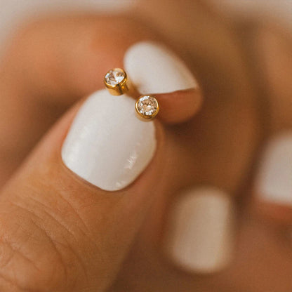 Birthstone Push-Back Earrings