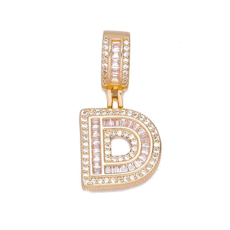 Alphabet Letter Charm Gold Plated