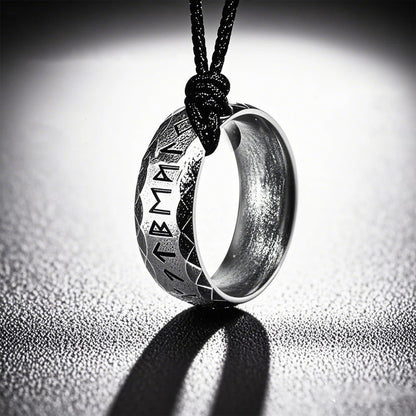 Runic Ring Pendant Necklace