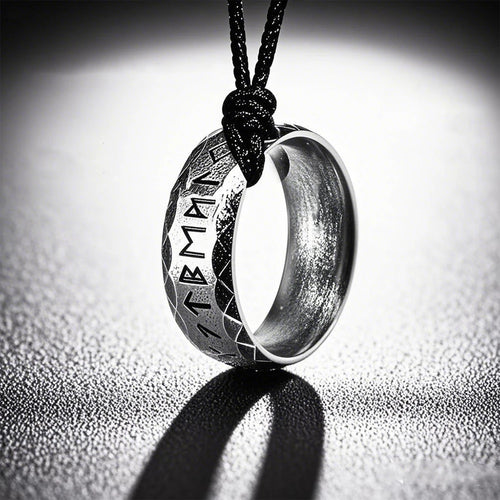 Runic Ring Pendant Necklace