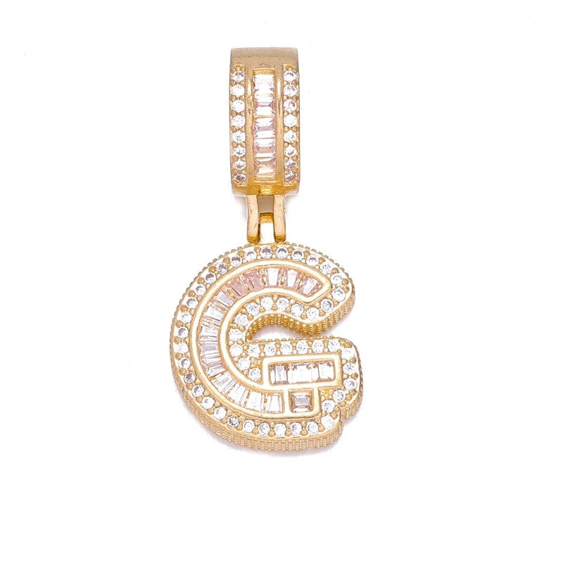 Alphabet Letter Charm Gold Plated