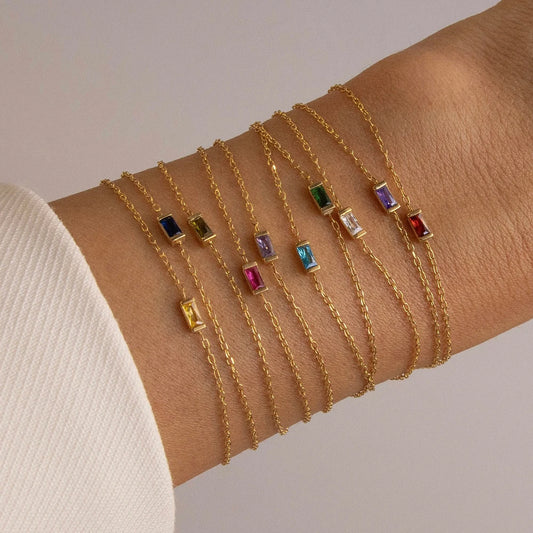 Birthstone Bar Bracelet
