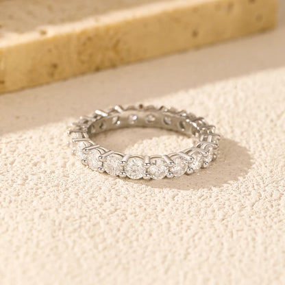 Eternal Moissanite Band 925 Sterling Silver