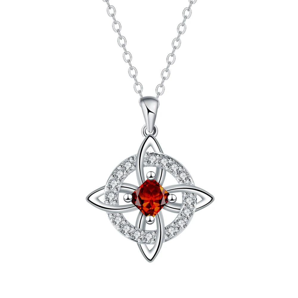 Witch Knot Birthstone Necklace