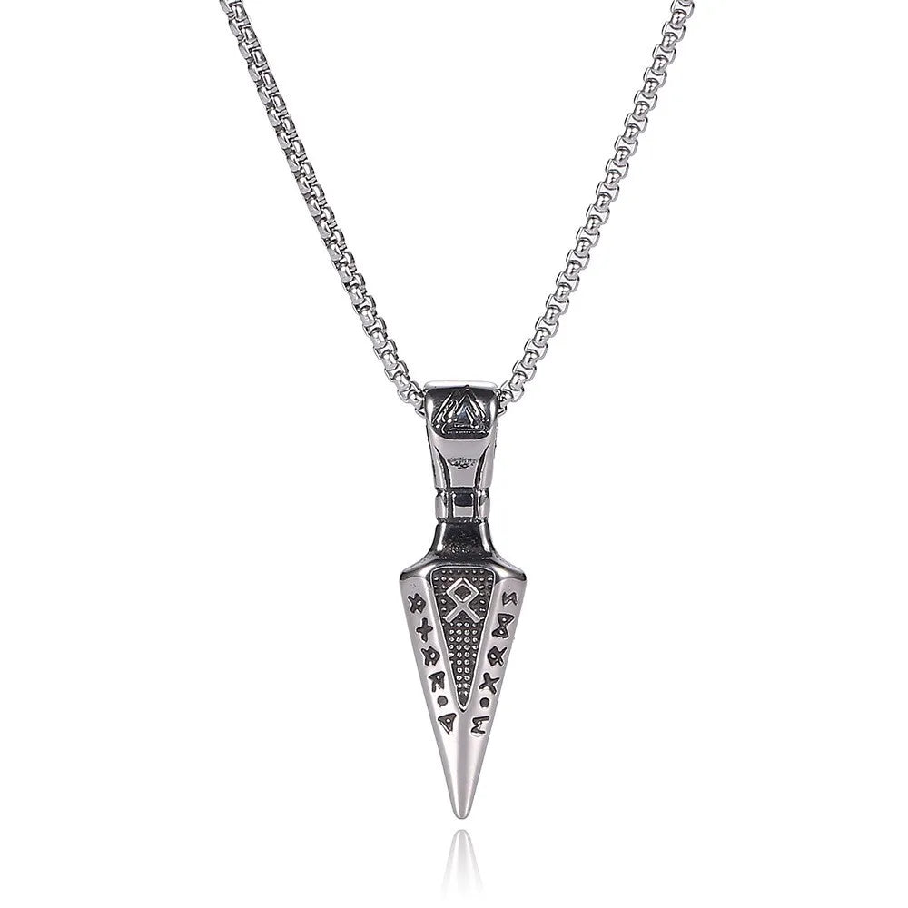 Runic Spear Pendant Necklace