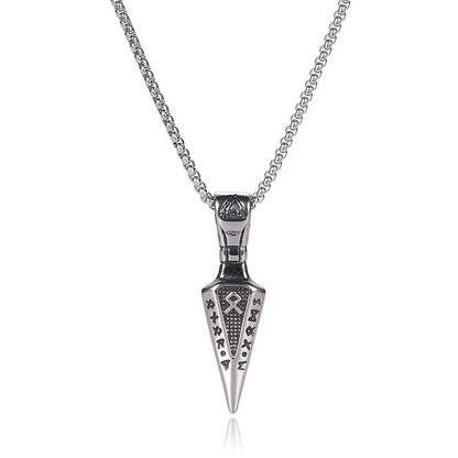 Runic Spear Pendant Necklace