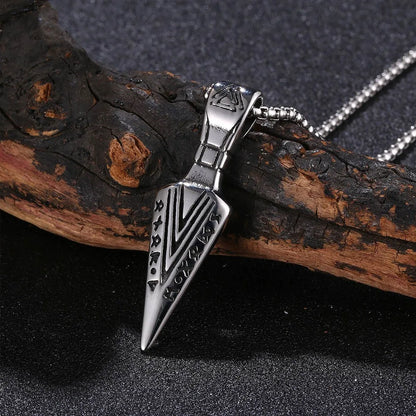 Runic Spear Pendant Necklace