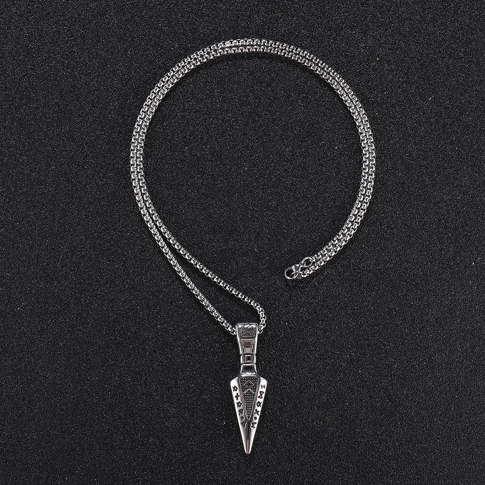 Runic Spear Pendant Necklace