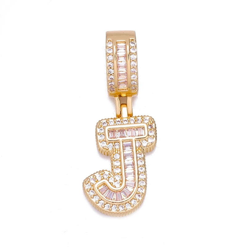 Alphabet Letter Charm Gold Plated