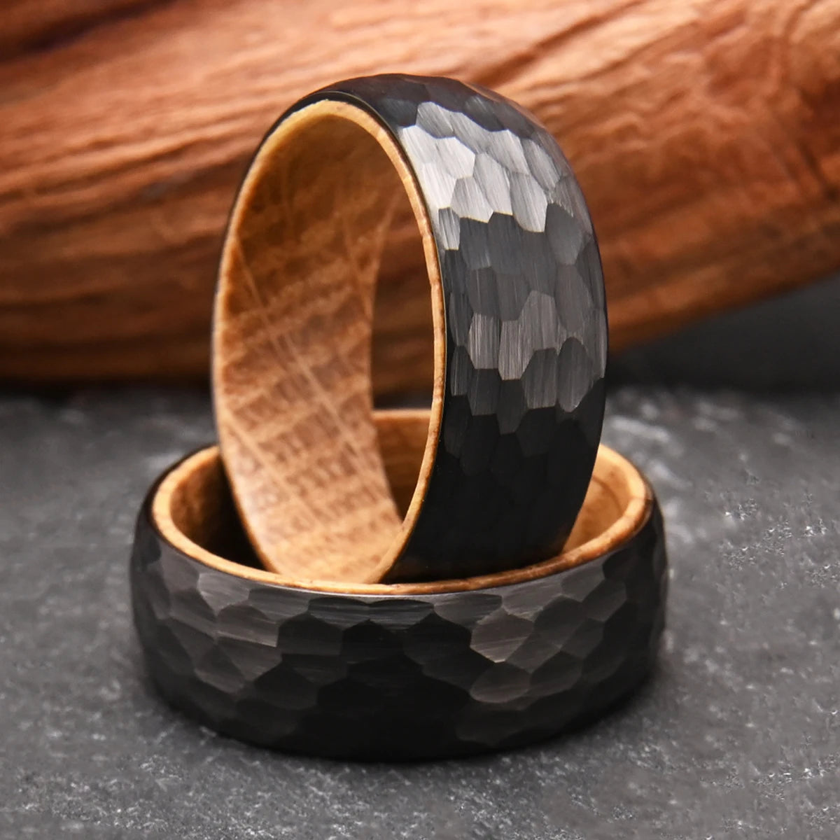 Barrelforge Hammered Tungsten Ring