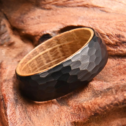 Barrelforge Hammered Tungsten Ring