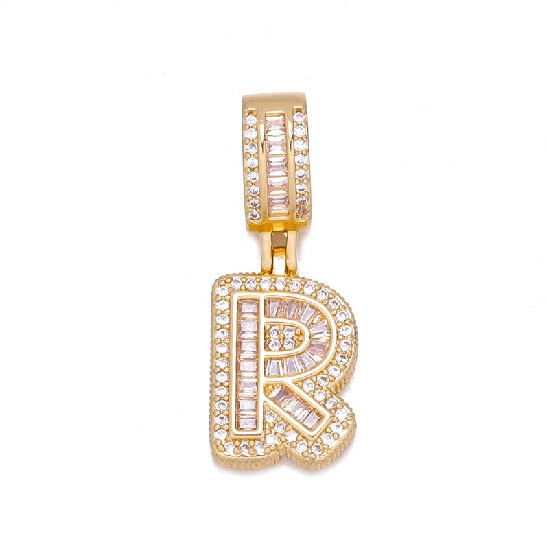 Alphabet Letter Charm Gold Plated
