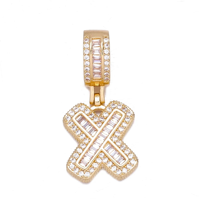 Alphabet Letter Charm Gold Plated