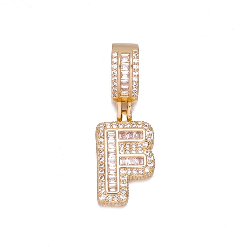 Alphabet Letter Charm Gold Plated