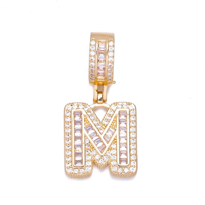 Alphabet Letter Charm Gold Plated