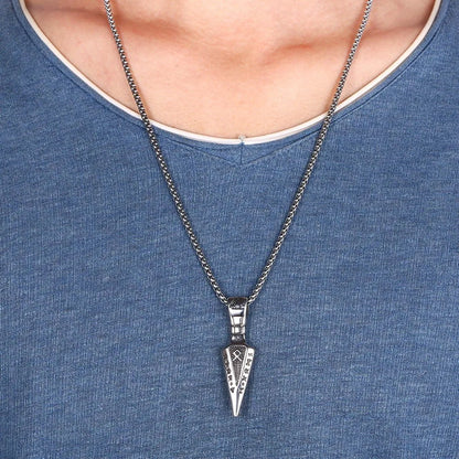 Runic Spear Pendant Necklace