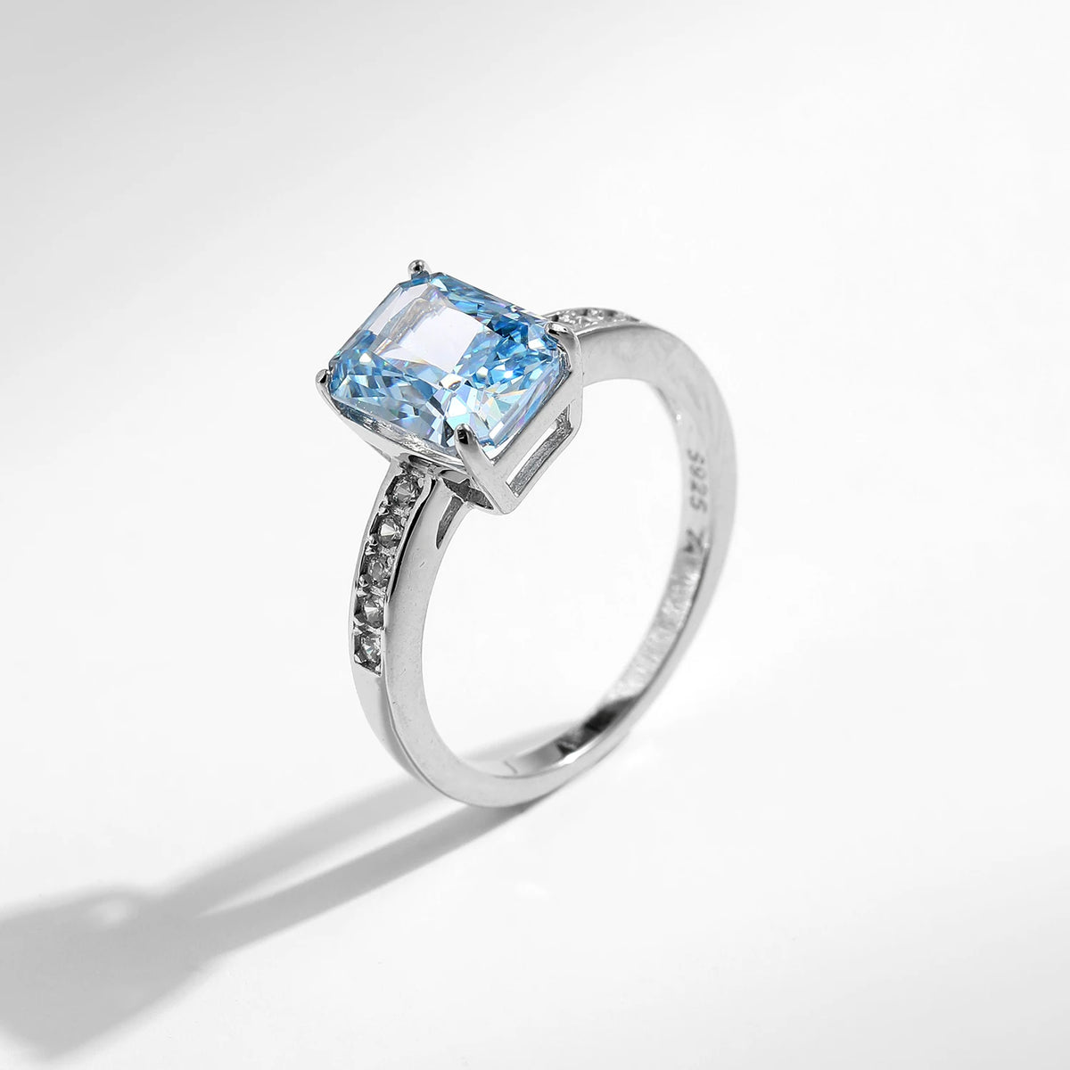 Celestial Blue Zircon Ring - 925 Sterling Silver