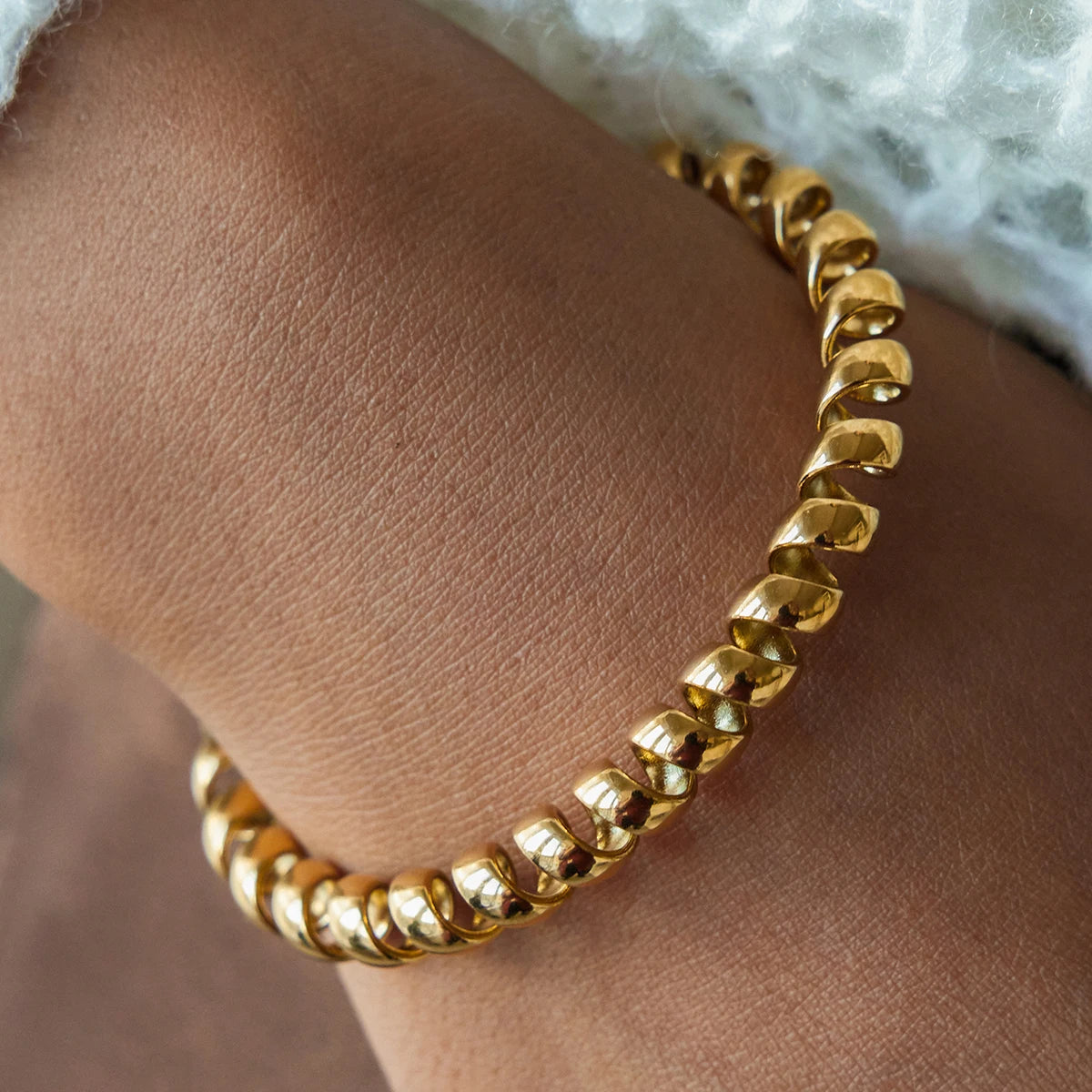 Twist Gold Cuff Bracelet