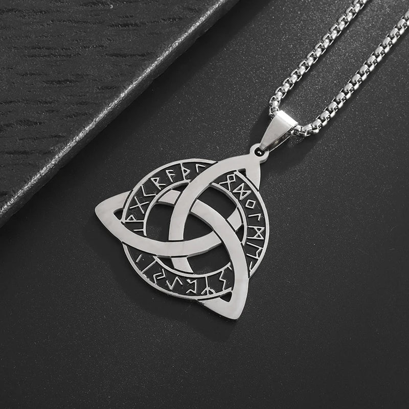 Runic Triquetra Pendant Necklace
