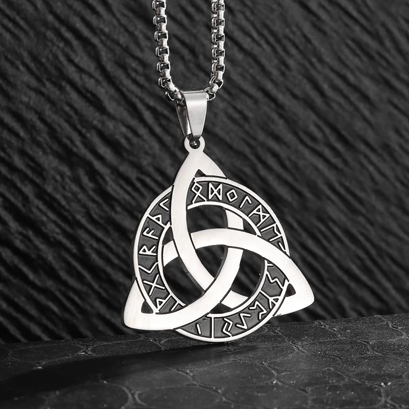 Runic Triquetra Pendant Necklace