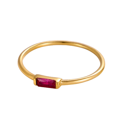 Birthstone Bar Ring