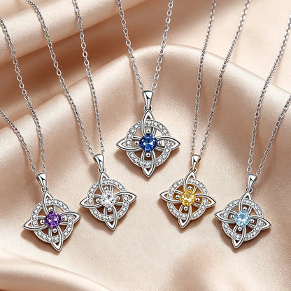 Witch Knot Birthstone Necklace