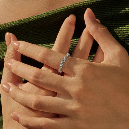 Eternal Moissanite Band 925 Sterling Silver