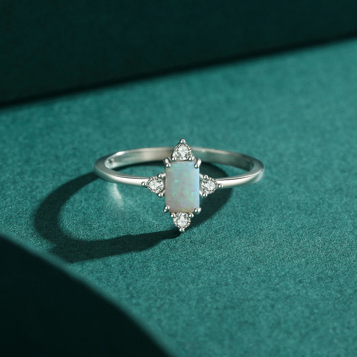 Opal Elegance Ring 925 Sterling Silver