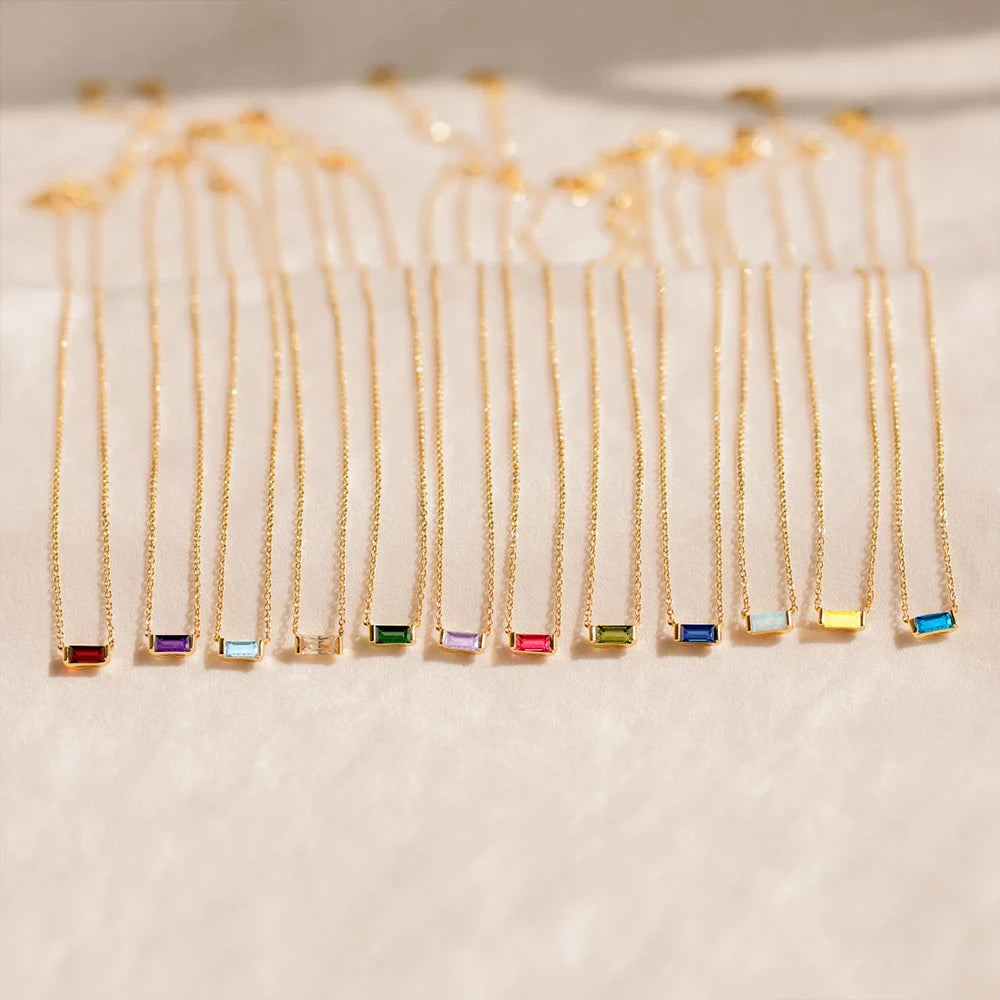 Birthstone Bar Necklace