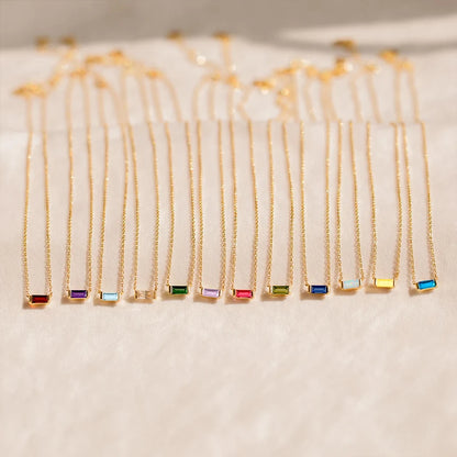Birthstone Bar Necklace
