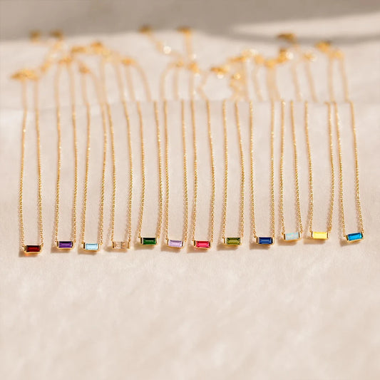 Birthstone Bar Necklace