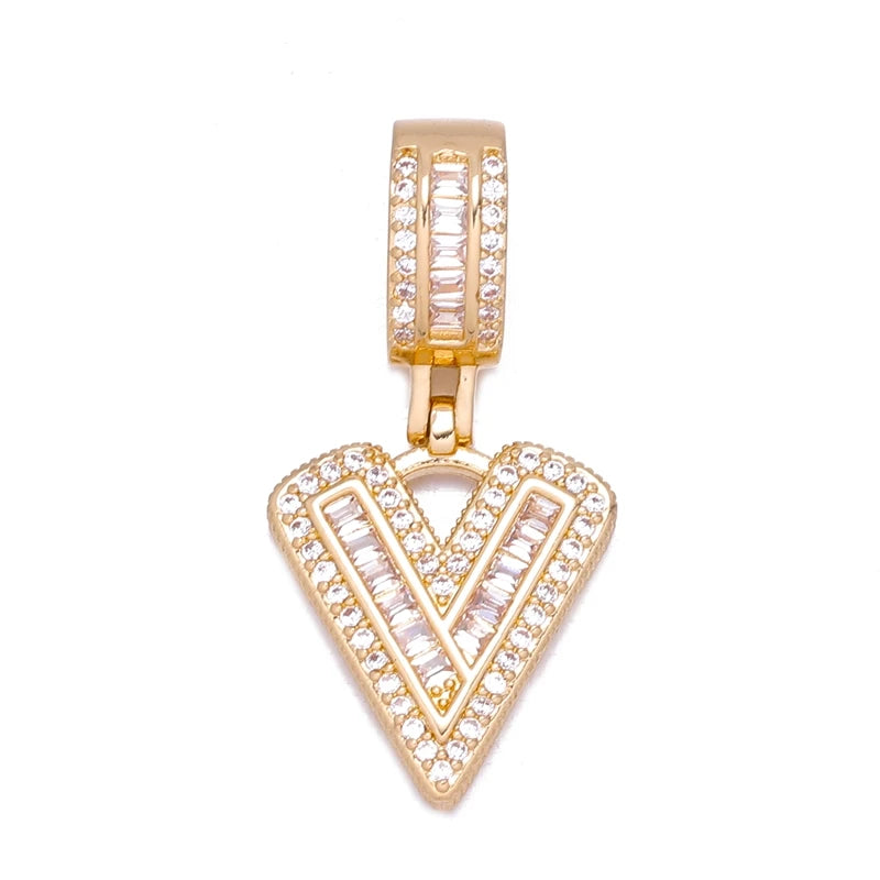 Alphabet Letter Charm Gold Plated