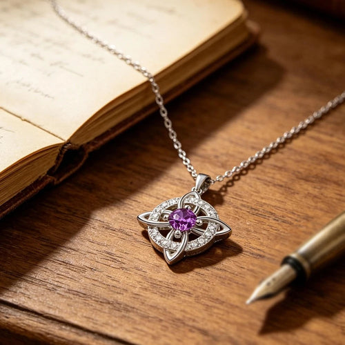 Witch Knot Birthstone Necklace