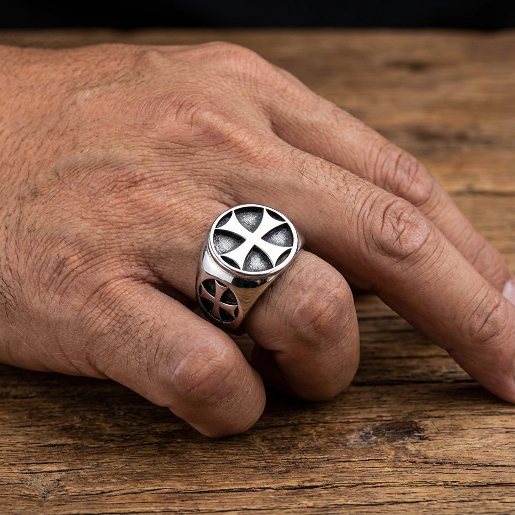 Templar Cross Signet Ring