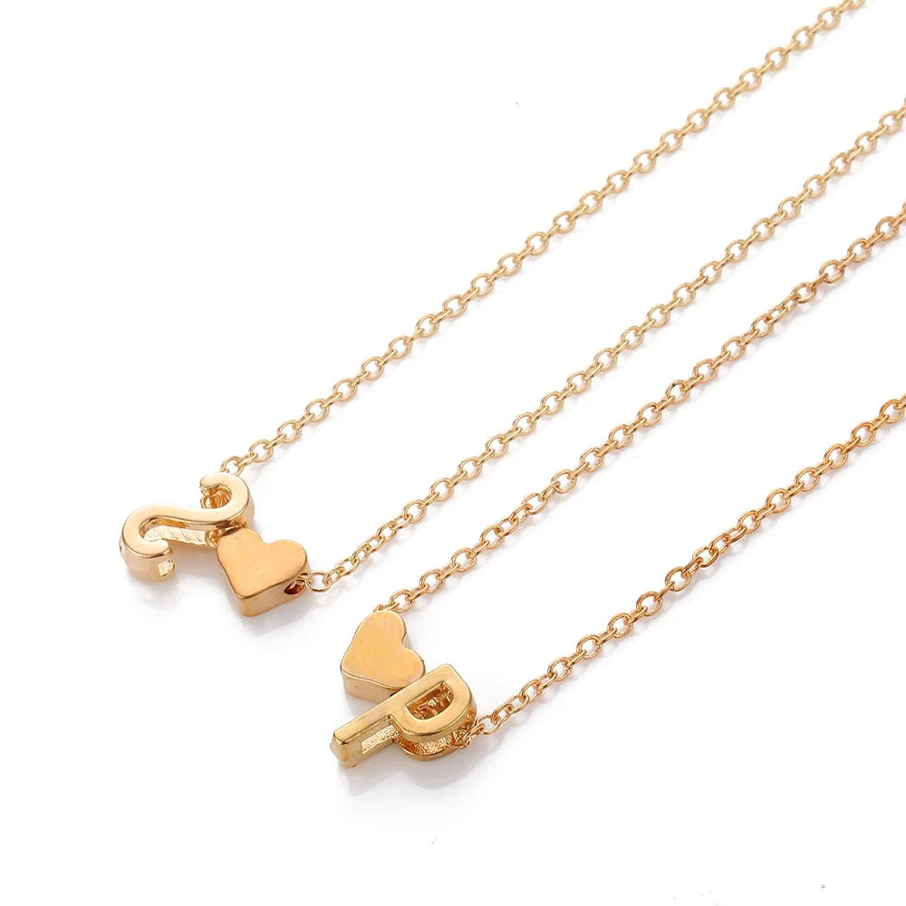 Heart Initial Necklace